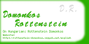 domonkos rottenstein business card